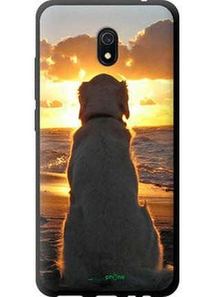 Чехол на xiaomi redmi 8a закат и собака "3966b-1794-2448"