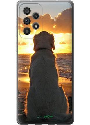 Чехол на samsung galaxy a73 a736b закат и собака "3966u-2586-2448"