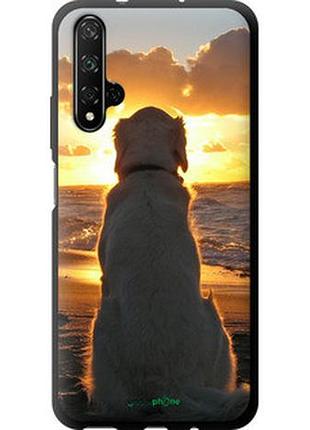 Чехол на huawei honor 20 закат и собака "3966b-1697-2448"
