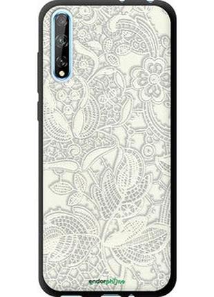 Чехол на huawei p smart s белое кружево "4383b-1813-2448"