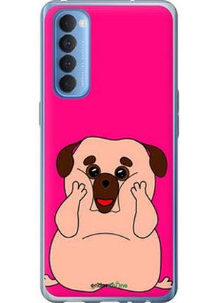 Чохол на oppo reno 4 pro веселий мопс "4908u-2024-2448"