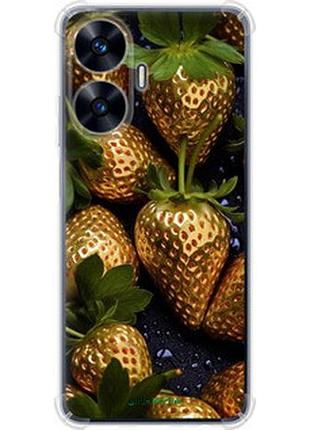 Чехол на realme c55 золотая клубника "5637sp-2992-2448"