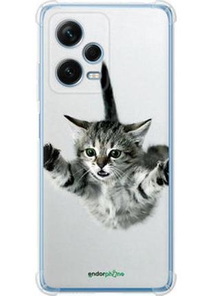 Чехол на xiaomi redmi note 12 pro+ 5g летящий котёнок "2322sp-3612-2448"