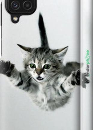 Чехол на samsung galaxy m32 m325f летящий котёнок "2322m-2558-2448"
