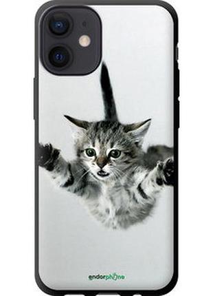 Чехол на iphone 12 mini летящий котёнок "2322b-2071-2448"