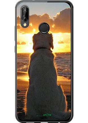 Чехол на huawei p20 lite закат и собака "3966t-1410-2448"