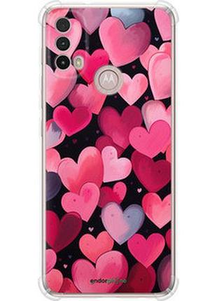 Чехол на motorola e40 сердечки 4 "5662sp-2660-2448"