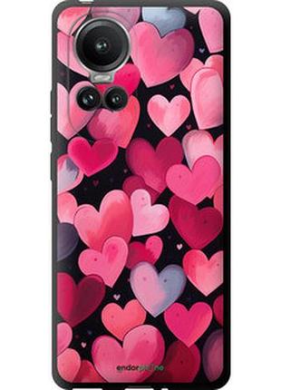 Чехол на oppo reno10 pro сердечки 4 "5662b-3109-2448"