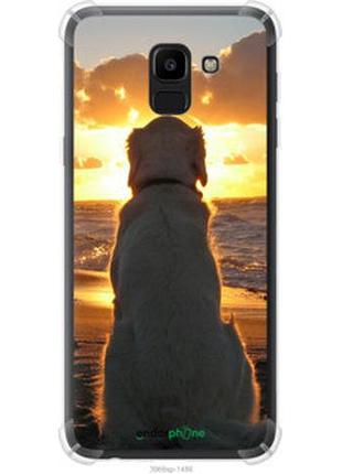 Чехол на samsung galaxy j6 2018 закат и собака "3966sp-1486-2448"