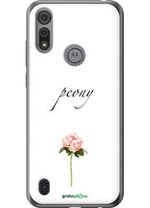 Чехол на motorola e6s пион "4366u-2001-2448"