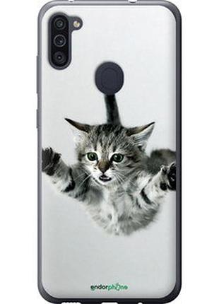 Чехол на samsung galaxy a11 a115f летящий котёнок "2322u-2012-2448"