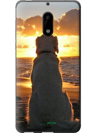 Чехол на nokia 6 закат и собака "3966u-898-2448"