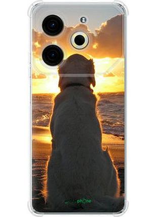 Чехол на tecno pova 6 neo закат и собака "3966sp-3753-2448"