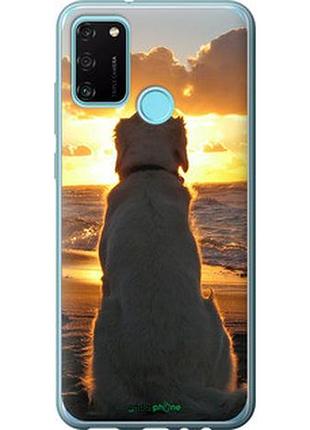 Чехол на huawei honor 9a закат и собака "3966u-1900-2448"