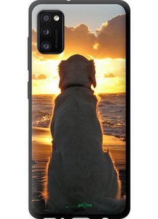 Чехол на samsung galaxy a41 a415f закат и собака "3966b-1886-2448"