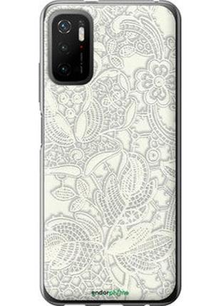 Чехол на xiaomi redmi note 10t белое кружево "4383u-2484-2448"