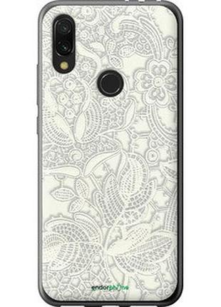 Чехол на xiaomi redmi 7 белое кружево "4383u-1669-2448"