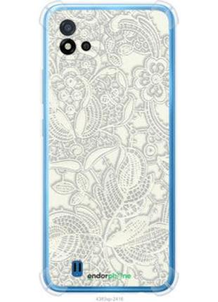 Чехол на realme c20a белое кружево "4383sp-2416-2448"