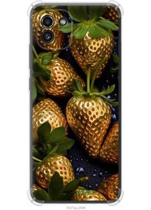 Чохол на samsung galaxy a03 a035f золота полуниця "5637sp-2499-2448"