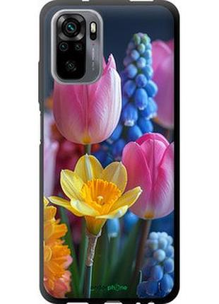 Чехол на xiaomi redmi note 10s весенние цветы "6058b-2577-2448"