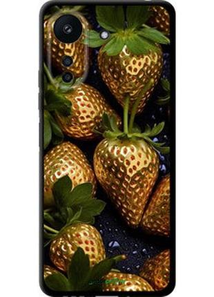 Чехол на xiaomi poco c65 золотая клубника "5637b-3447-2448"