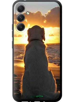 Чехол на samsung galaxy a34 a346e закат и собака "3966b-2936-2448"