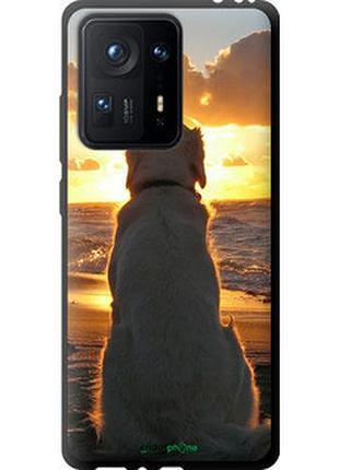 Чехол на xiaomi mix 4 закат и собака "3966b-2475-2448"