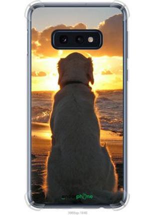 Чехол на samsung galaxy s10e закат и собака "3966sp-1646-2448"
