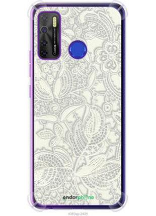 Чохол на tecno camon 15 біле мереживо "4383sp-2405-2448"