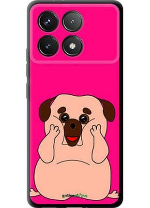 Чехол на xiaomi redmi k70 pro весёлый мопс "4908b-3800-2448"