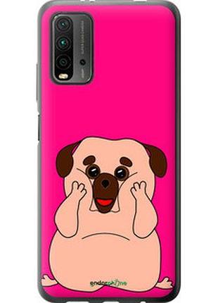 Чехол на xiaomi redmi 9t весёлый мопс "4908t-2257-2448"