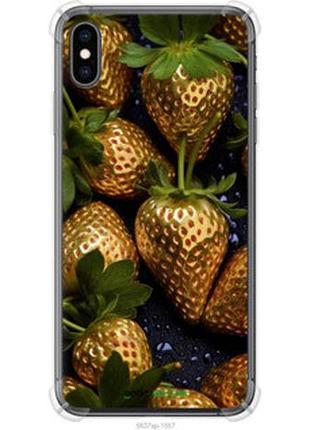 Чохол на iphone xs max золота полуниця "5637sp-1557-2448"