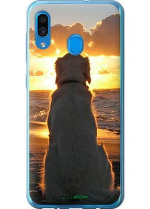 Чехол на samsung galaxy a20 2019 a205f закат и собака "3966u-1761-2448"