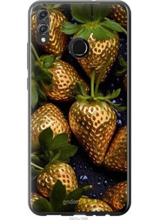 Чехол на huawei honor 8x золотая клубника "5637u-1596-2448"