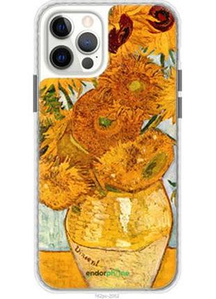 Чехол на iphone 12 pro винсент ван гог. подсолнухи "162pc-2052-2448"
