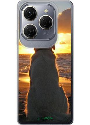 Чехол на tecno spark 20 pro закат и собака "3966u-3620-2448"