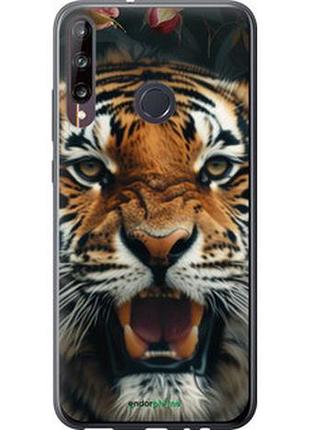 Чехол на huawei p40 lite e тигровое величие "6080t-1875-2448"