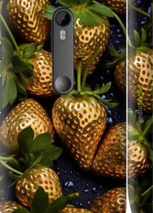 Чехол на motorola moto g3 золотая клубника "5637m-318-2448"