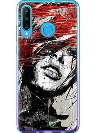 Чехол на huawei p30 lite лицо девушки "1162u-1651-2448"