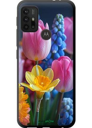 Чехол на motorola moto g10 весенние цветы "6058b-2319-2448"