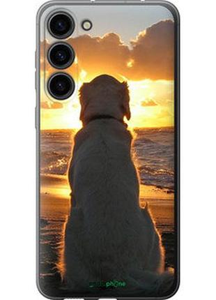 Чехол на samsung galaxy s23 plus закат и собака "3966u-2905-2448"