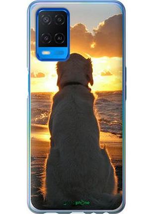 Чехол на oppo a54 закат и собака "3966u-2306-2448"