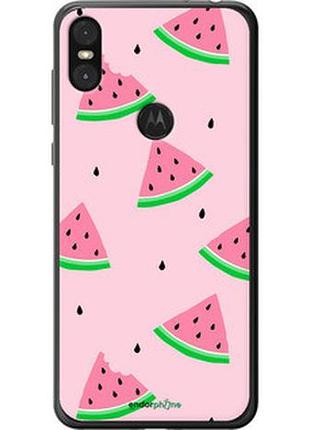 Чехол на motorola one розовый арбуз "4314t-1589-2448"