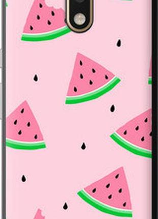 Чохол на motorola moto g4 plus рожевий кавун "4314u-953-2448"