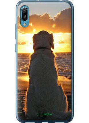 Чехол на huawei y6 2019 закат и собака "3966u-1666-2448"