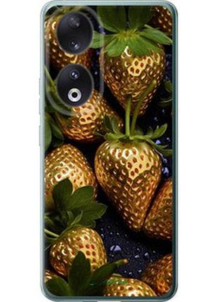 Чохол на huawei honor 90 золота полуниця "5637u-3088-2448"