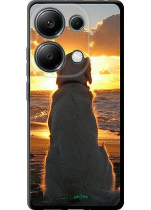 Чехол на xiaomi poco m6 pro закат и собака "3966b-3452-2448"