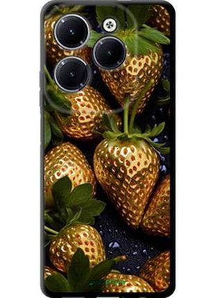 Чехол на infinix hot 40 pro золотая клубника "5637b-3736-2448"