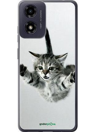Чехол на motorola moto g24 летящий котёнок "2322u-3659-2448"