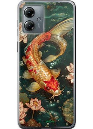Чехол на motorola moto g14 мелодия лотоса "6106u-3197-2448"